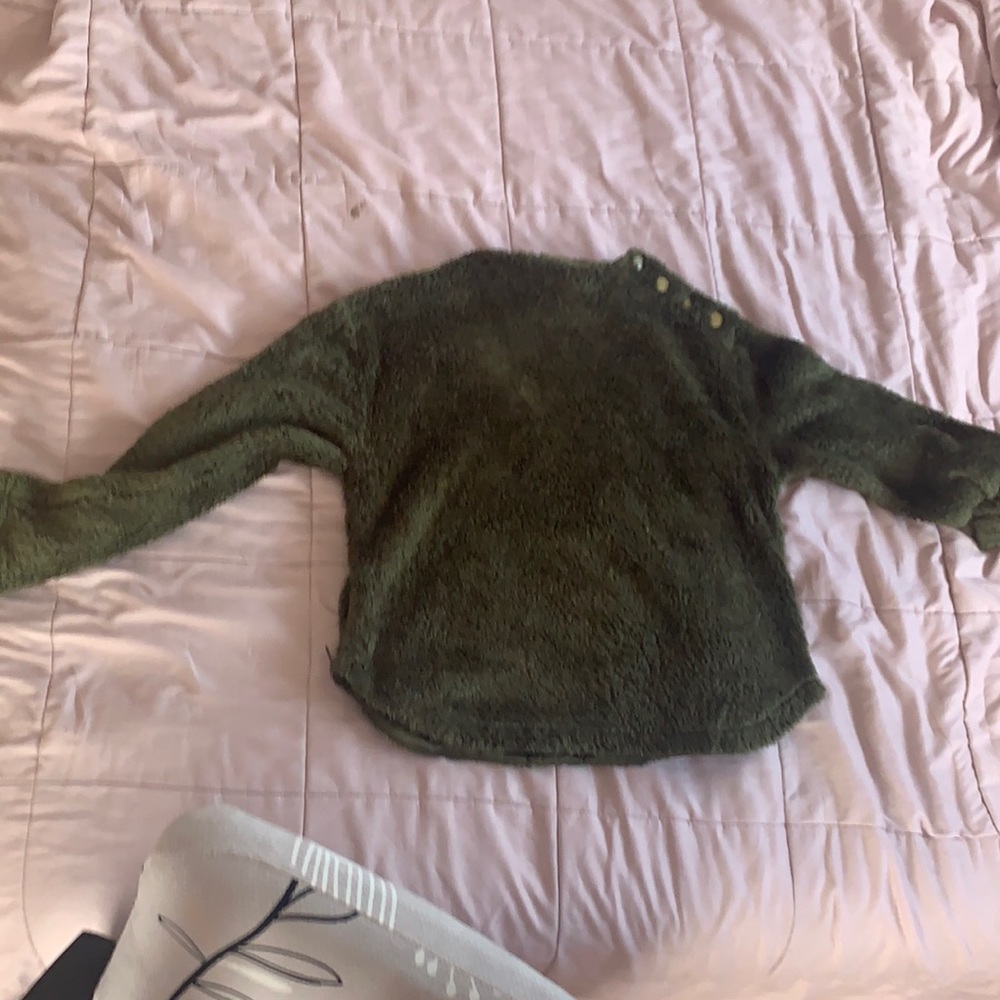 Cozy green winter sweater
